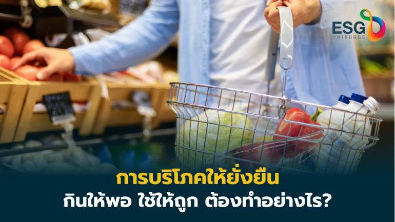 การบริโภคให้ยั่งยืน กินให้พอ ใช้ให้ถูก ต้องอย่างไร?